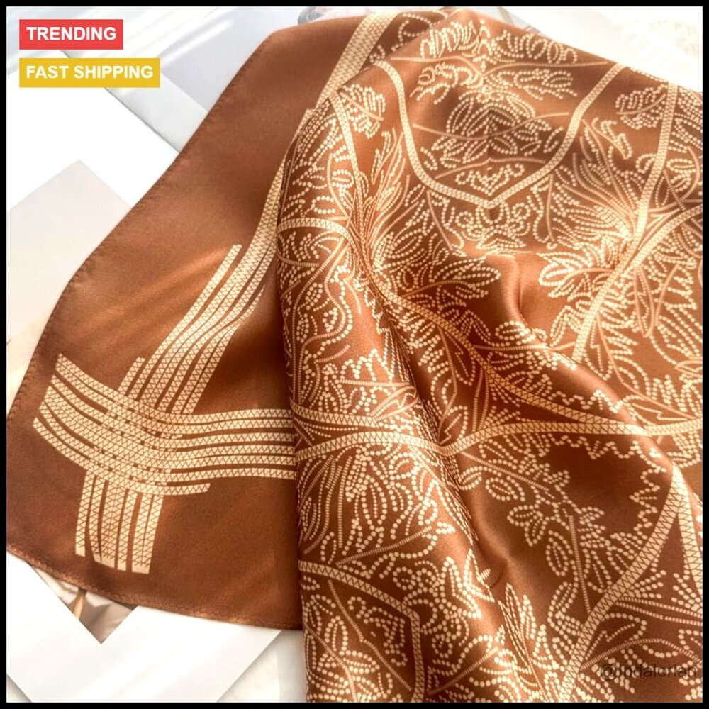 Pure Mulberry Silk Square Scarf Elegant Versatile Fashion Accessory Gift - Picture 4 of 6